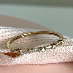 Gorjana Diamond and White Sapphire Amara Row Ring